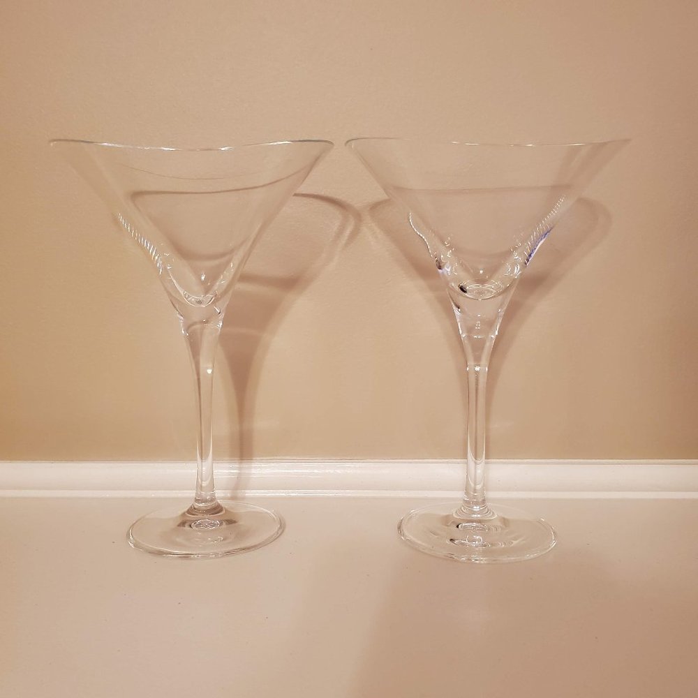 Hoya "Desire" Crystal Martini Glasses
